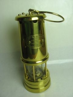 Antique Vintage Brass Hockley Lamp Miners Paraffin Light