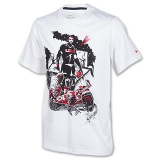Kids Nike LeBron Hero Tee Shirt White/Black