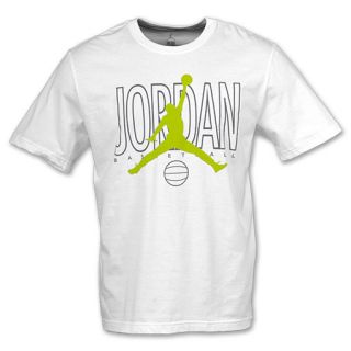 Jordan Outlined Mens Tee Shirt White/Brilliant