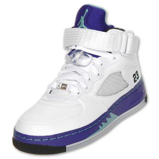 Jordan Kids AJF 5 Basketball Shoe White/Grape Ice
