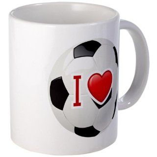 Mug (Coffee Drink Cup) I Love Soccer or Football