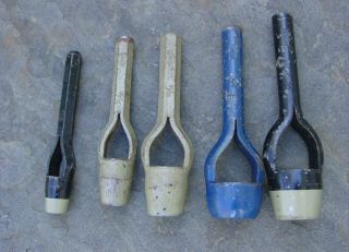  5 Vintage Adco Leather Tool Hole Punches