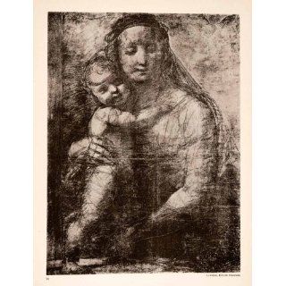 1945 Photogravure Madonna Child Raphael Study Sketch