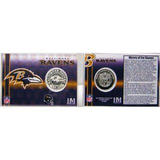 Highland Mint Baltimore Ravens Team History Silver Coin