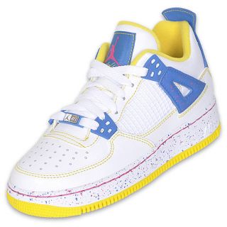 Jordan Kids AJF 4 Basketball Shoe White/Vivid Pink