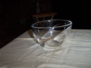Vintage Orrefors Sweden Art Glass Crystal Bowl, signed and numbered