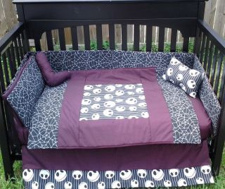 New Crib Bedding Set M w Jack Nightmare Before Christmas Fabric