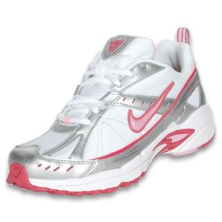 Nike Kids Dart VI Running Shoe White/Pink/Platinum