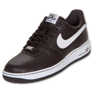 Mens Nike Air Force 1 Low Casual Shoes Brown/White