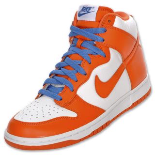 Mens Nike Dunk High Basketball Shoes Orange/White