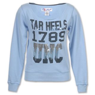 North Carolina Tarheels NCAA Razzle Dazzle Womens Boatneck Shirt