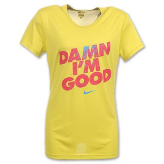 Nike Damn Im Good Womens Tee Shirt Yellow