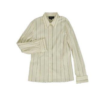 Jones New York Long Sleeve Stretch Shirt, Size 12   Ivory