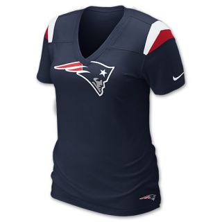 Nike NFL New England Patriots Womens V Neck Tee Shirt