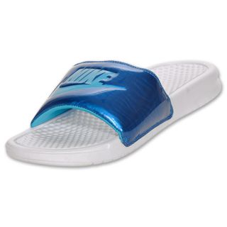 Womens Nike Benassi JDI Swoosh Slide Sandals Photo