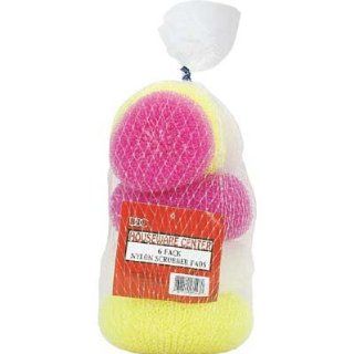 NYLON SCRUBBER PADS 6 PK ASSORTED (Sold 3 Units per Pack