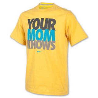 Kids Nike Your Mom Knows Tee Shirt Vivid Sulfur
