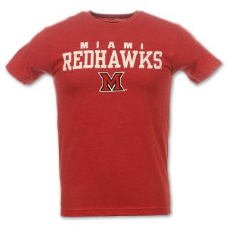 NCAA Miami Ohio Redhawks Logo Mens Tee Shirt Red