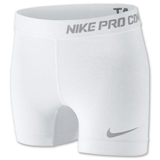 Girls Nike Pro Core Compression Shorts White/Matte