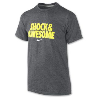 Nike Shock and Awesome Boys Tee Grey/Yellow