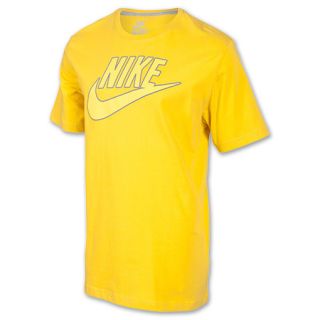 Mens Nike Futura Tee Shirt Vivid Sulfur/Dark Grey