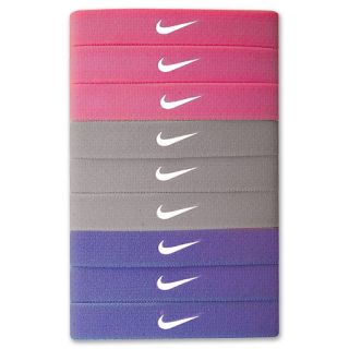 Nike Sport Hairbands Assorted 9 Pack Pink/Grey