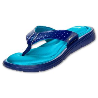 Womens Nike Comfort Thong Sandals Royal Blue/Neon