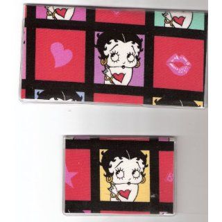 Checkbook Cover Debit Set Made with Betty Boop Red Squares