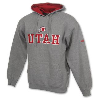 Utah Utes Fleece NCAA Mens Hooded Sweatshirt Grey
