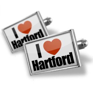 Neonblond Cufflinks I Love Hartford region Connecticut, United