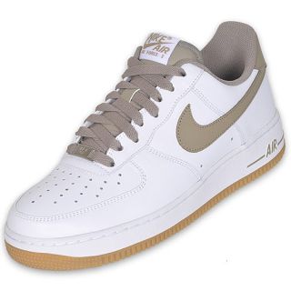 Mens Nike Air Force 1 Low White/Khaki/Light Brown