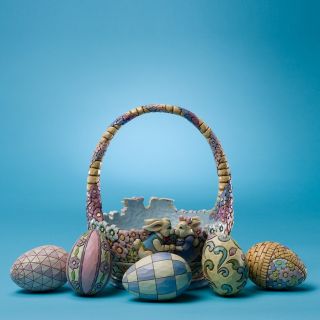 Jim Shore Easter Basket Honey Bunny Heartwood Creek Collection