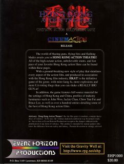 Hong Kong Action Theatre Cinematic Action Role Playing Game (1st Ed