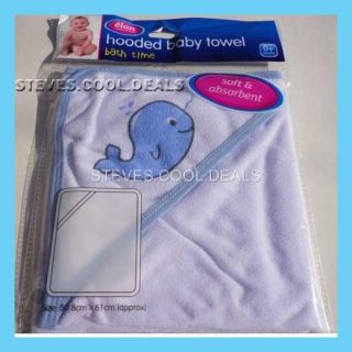 Baby Towel Hooded Bath Time Soft Pink Blue Green Yellow