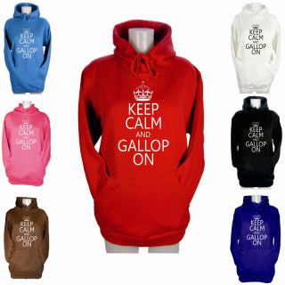  Calm and Gallop on Canter Hoodies Pony Horse Riding Size XS XL