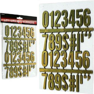 Trademark Tools 3D Gold Numbers and Symbols   30 pc