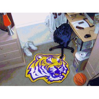 Louisiana State University Tiger Head   Mascot Mat   Cut