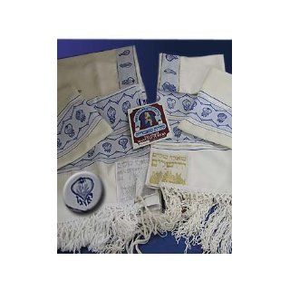  Tallit Bag in Blue and Silver Size 24 L X 72 W 