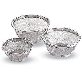 Pampered Chef Stainless Steel Mesh Colanders   Set of 3