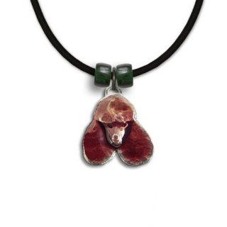 Enamel Chocolate Poodle Necklace by The Magic Zoo Jewelry 