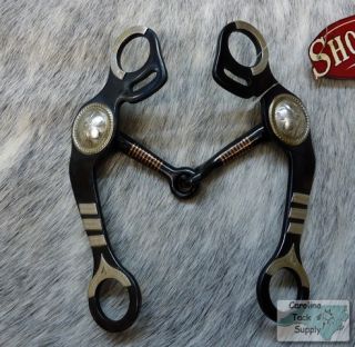  Steel w/ Engraved Silver Concho and Cheeks Show Horse Bit NEW Tack