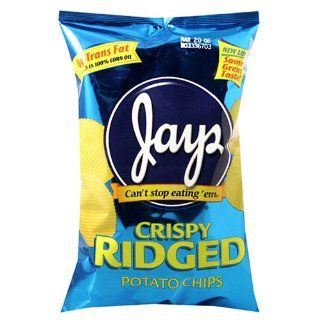 Jays Crispy Ridged Potato Chips, 5.5 Ounce Bags (Pack of 15) 