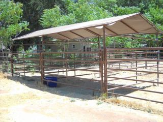 Horse Corral Panels and 3 Shelters
