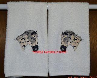 Appaloosa Horse 2 Embroidered Hand Towels