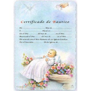 100 Baptism Mini Certificates in Spanish   4.5 x 7