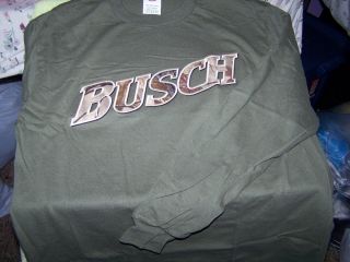 Busch Beer Long Sleeve T Shirt Size Medium