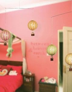 five decorative hot air balloon models is handcrafted of fabric paper