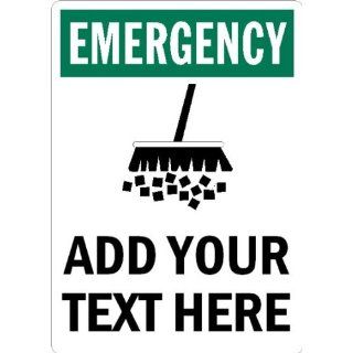 EMERGENCYADD YOUR TEXT HERE Plastic Sign, 10 x 7