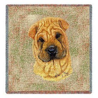 Pure Country 1173 LS Sharpei Pet Blanket, Canine on Beige