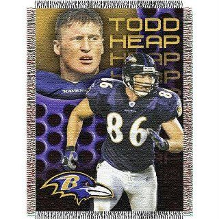 Todd Heap #81 Baltimore Ravens NFL Woven Tapestry Throw
